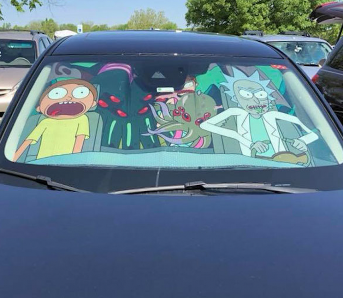 Rick & Morty Car Shade