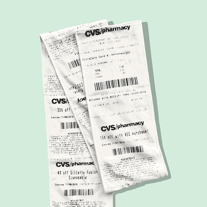 CVS Pharmacy Receipt Scarf