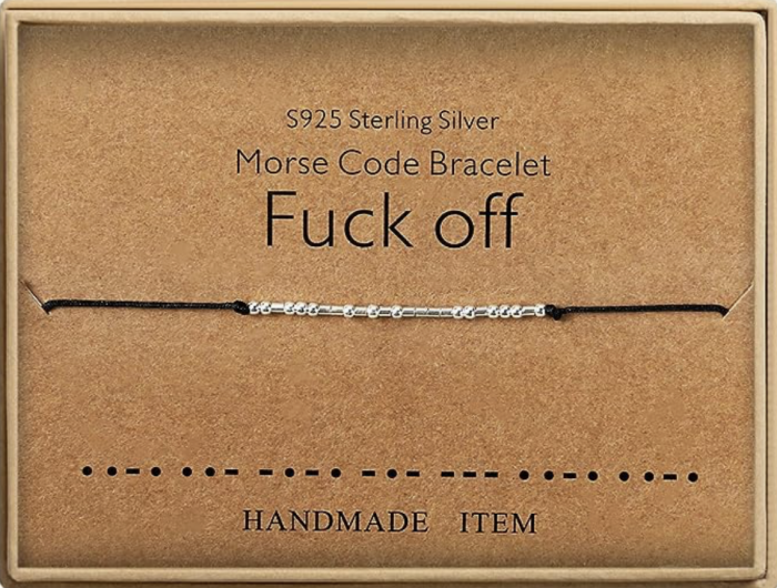 F*** Off Morse Code Bracelet